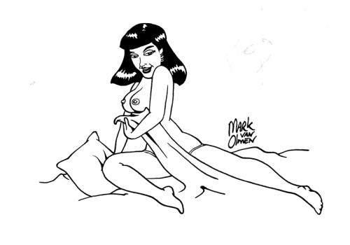 Cartoon: Betty Page (medium) by vanolmen tagged betty,page