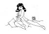Cartoon: Betty Page (small) by vanolmen tagged betty page