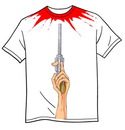 Cartoon: a bloody tee shirt (small) by FredCoince tagged tee,shirt,humor
