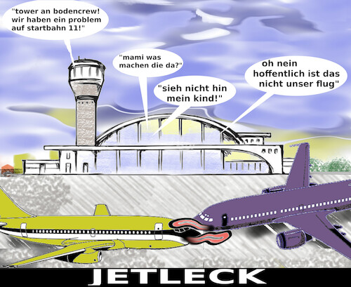 Cartoon: abenteuer fliegen (medium) by ab tagged fliegen,flugzeug,flugscham,flughafen,zeitverschiebung