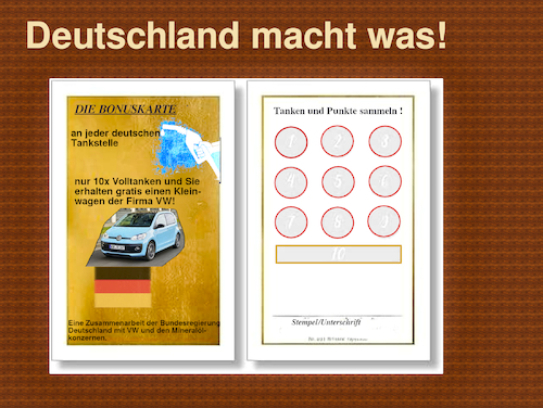 Cartoon: aufschwung (medium) by ab tagged deutschland,benzin,vw,industrie,tanken,geld,auto,kfz,preis,regierung