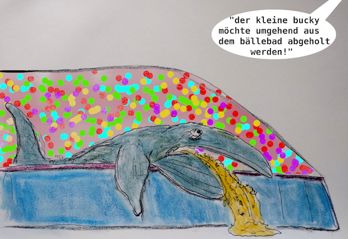 Cartoon: der qualfisch (medium) by ab tagged deutschland,ostsee,wal,buckelwal,wasser,meer,mensch,dummheit,leben,sterben