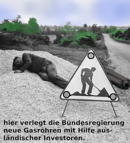 Cartoon: es tut sich was (medium) by ab tagged deutschland,russland,gas,krise,winter,kälte,energie,ausland