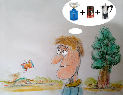 Cartoon: gasnotfallplan (medium) by ab tagged minister,deutschland,energie,gas,krise,russland,krieg,kochen,geschmack,espresso
