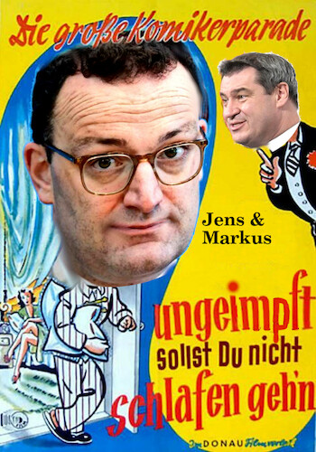 Cartoon: grosses kino (medium) by ab tagged corona,deutschland,bayern,gesundheit,minister