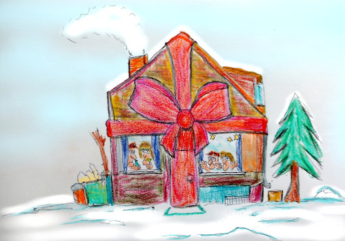 Cartoon: happy holidays (medium) by ab tagged corona,deutschlasnd,winter,weihnachten