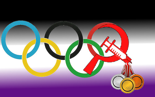 Cartoon: ioc (medium) by ab tagged olympische,spiele,ioc,urteil,cas,bach