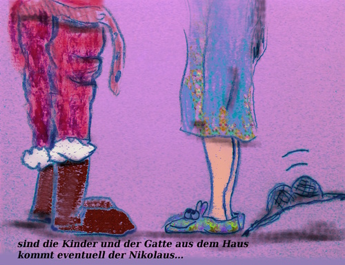 Cartoon: später dann (medium) by ab tagged nikolaus,besuch