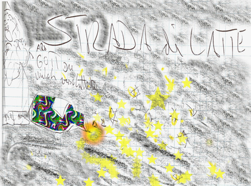 Cartoon: strada di latte (medium) by ab tagged milchstrasse,gott,sterne