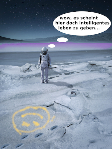 Cartoon: weltraum 1 (medium) by ab tagged space,all,planet,astronaut,entdeckung