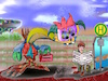 Cartoon: busstop (small) by ab tagged bus,stop,haltestelle,morgen,arbeit,mensch,andere