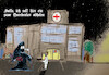 Cartoon: die gute nachricht (small) by ab tagged deutschland,corona,virus,impfung,arzt,krankenhaus,intensivstation,patient,querdenker,impfgegner,tod