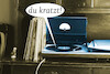 Cartoon: gefühlt (small) by ab tagged schallplatte,nadel,musik,sound