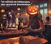 Cartoon: happy halloween (small) by ab tagged halloween,restaurant,kürbis,zombie