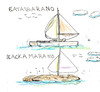 Cartoon: katamaran (small) by ab tagged katamaran,segeln,kacke