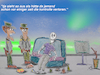 Cartoon: lost (small) by ab tagged tod,skelett,polizei,sofa,jogginghose,lagerfeld,karl,zitat