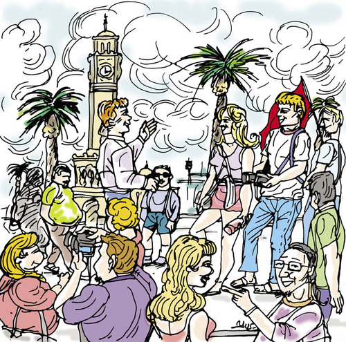 Cartoon: turizm (medium) by pisko tagged insan,kaynaklari