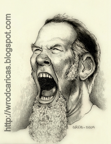 Cartoon: James Hetfield (medium) by WROD tagged james,hetfield,metallica