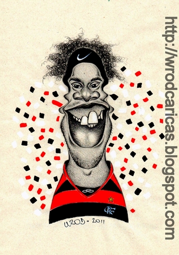Cartoon: Ronaldinho Gaucho (medium) by WROD tagged ronaldinho,gaucho
