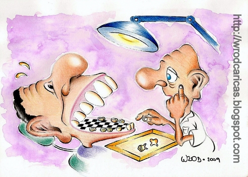 Cartoon: The Game (medium) by WROD tagged dentist,game