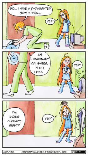 Cartoon: Imaginary Daughter 010 (medium) by karchesky tagged imaginary,daughter