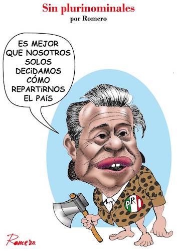 Cartoon: corruptos (medium) by Romero tagged troglodita,mexico,caricatura,dibujo,politica