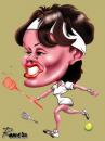 Cartoon: Martina (small) by Romero tagged deporte,caricatura,dibujo,tenis,martina,suiza,campeona,caricature,woman,art,portrait,sport