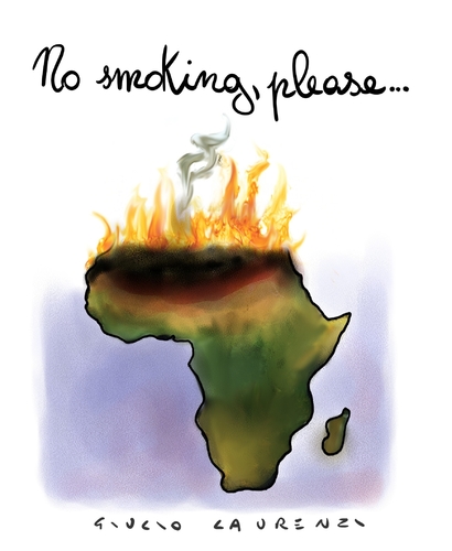 Cartoon: Afrika (medium) by Giulio Laurenzi tagged democrazia,rivoluzione,africa