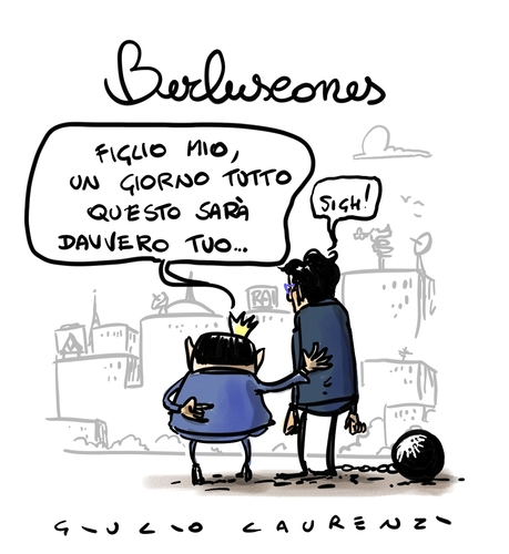 Cartoon: Berluscones (medium) by Giulio Laurenzi tagged berluscones