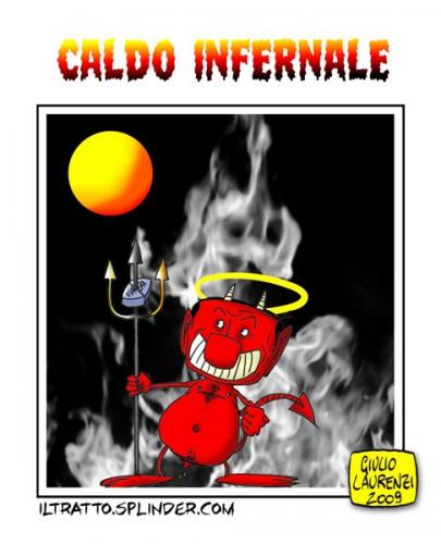 Cartoon: Caldo Infernale (medium) by Giulio Laurenzi tagged politics