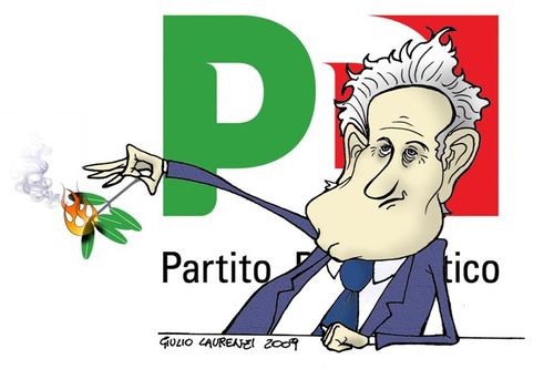 Cartoon: La Svolta Rutelliana (medium) by Giulio Laurenzi tagged svolta,rutelliana