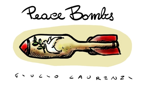 Cartoon: Ossimoro (medium) by Giulio Laurenzi tagged ossimoro,peace,bombs