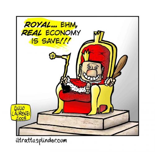 Cartoon: Royal Economy (medium) by Giulio Laurenzi tagged berlusconi