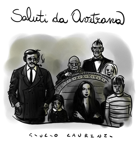 Cartoon: saluti da avetrana (medium) by Giulio Laurenzi tagged saluti