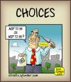 Cartoon: Choises (small) by Giulio Laurenzi tagged politics