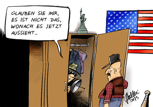 Cartoon: Versehen (medium) by Paolo Calleri tagged calleri,paolo,karikatur,abhöraktionen,privatsphäre,speicherung,sammlung,versehen,internet,telekommunikation,daten,snowden,edward,whistleblower,spionage,bürger,bespitzelung,nsa,geheimdienst,usa,usa,geheimdienst,nsa,bespitzelung,bürger,spionage,whistleblower,edward,snowden,daten,telekommunikation,internet,versehen,sammlung,speicherung,privatsphäre,abhöraktionen,karikatur,paolo,calleri