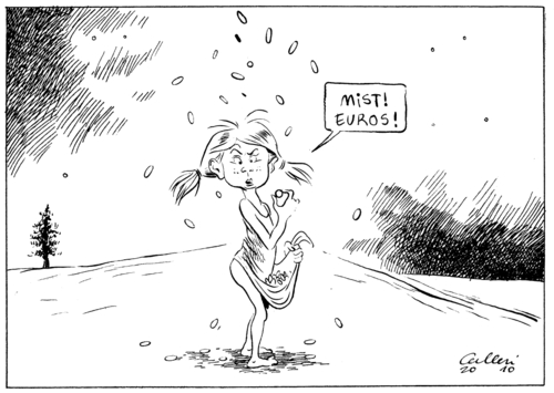 Cartoon: Sterntaler (medium) by Paolo Calleri tagged skeptiker,skepsis,umfrage,waehrung,mark,deutsche,euro