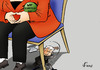 Cartoon: Angeknackst (small) by Paolo Calleri tagged deutschland,bayern,grose,koalition,cdu,csu,schwesterpartei,bundeskanzlerin,angela,merkel,ministerpraesident,horst,seehofer,fluechtlinge,streit,obergrenze,asyl,grenzen,grenzicherung,schliesung,kontrollen,kanzlerschaft,karikatur,cartoon,paolo,calleri