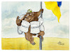 Cartoon: King Korn (small) by Paolo Calleri tagged russland,ukraine,krieg,getreide,hunger,waffe,korn,nahrungsmittel,militaer,karikatur,cartoon,paolo,calleri