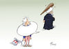 Cartoon: US-Sanktionen gegen Iran (small) by Paolo Calleri tagged usa,iran,un,vereinte,nationen,sicherheitsrat,diplomatie,drohnen,abschuss,krieg,drohungen,sanktionen,dialog,karikatur,cartoon,paolo,calleri