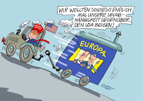 Cartoon: Abgekoppelt (medium) by RABE tagged merz,kanzler,koalition,union,spd,klingbeil,cartoon,karikatur,pressezeichnung,farbcartoon,tagescartoon,bürokratie,verwaltung,beamte,modernisierung,monster,drachen,schwert,holzschwert,nägel,säge,macron,eu,europa,sicherheitskonferenz,msc,usa,trump,anhänger,zugmaschine,abhang,gefälle,abgrund,eigenständigkeit,traktor,merz,kanzler,koalition,union,spd,klingbeil,cartoon,karikatur,pressezeichnung,farbcartoon,tagescartoon,bürokratie,verwaltung,beamte,modernisierung,monster,drachen,schwert,holzschwert,nägel,säge,macron,eu,europa,sicherheitskonferenz,msc,usa,trump,anhänger,zugmaschine,abhang,gefälle,abgrund,eigenständigkeit,traktor