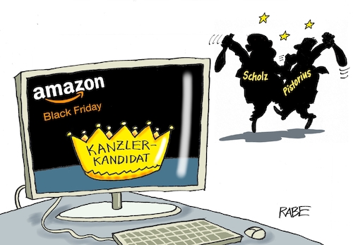 Cartoon: Black Friday brutal (medium) by RABE tagged ampel,ampelregierung,rot,grün,gelb,fdp,spd,grüne,rabe,ralf,böhme,cartoon,karikatur,pressezeichnung,farbcartoon,tagescartoon,inflation,einkommen,rente,rentenpaket,bruch,streit,neuwahlen,pistorius,kanzlerkandidat,wahlkampf,vertrauensfrage,prügel,prügele,knüppel,computer,amazon,prime,black,friday,blackfriday,angebote,schlussverkauf,krone,ampel,ampelregierung,rot,grün,gelb,fdp,spd,grüne,rabe,ralf,böhme,cartoon,karikatur,pressezeichnung,farbcartoon,tagescartoon,inflation,einkommen,rente,rentenpaket,bruch,streit,neuwahlen,pistorius,kanzlerkandidat,wahlkampf,vertrauensfrage,prügel,prügele,knüppel,computer,amazon,prime,black,friday,blackfriday,angebote,schlussverkauf,krone