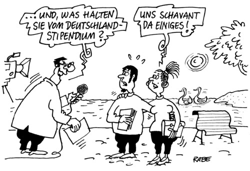 Cartoon: Deutschlandstipendium (medium) by RABE tagged studium,studium,studenten,stipendium,bildung,wissen