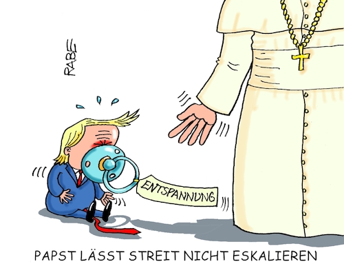 Cartoon: Entspannung (medium) by RABE tagged trump,präsident,usa,donald,einmarsch,erstürmung,cartoon,karikatur,pressezeichnung,rabe,ralf,böhme,farbcartoon,tagescartoon,venezuela,südamerika,maduro,regimewechsel,weltordnung,kongress,völkerrecht,papst,leo,vatikan,streit,eskalation,iran,irankrieg,gott,jesus,heiler,schnuller,nuckel,entspannung,baby,kind,säugling,trump,präsident,usa,donald,einmarsch,erstürmung,cartoon,karikatur,pressezeichnung,rabe,ralf,böhme,farbcartoon,tagescartoon,venezuela,südamerika,maduro,regimewechsel,weltordnung,kongress,völkerrecht,papst,leo,vatikan,streit,eskalation,iran,irankrieg,gott,jesus,heiler,schnuller,nuckel,entspannung,baby,kind,säugling