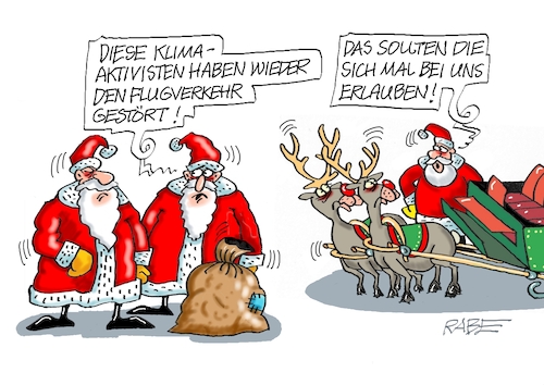 Cartoon: Flugverkehr (medium) by RABE tagged klima,klimakrise,klimaurteil,schweiz,eu,eugh,senioren,rabe,ralf,böhme,cartoon,karikatur,pressezeichnung,farbcartoon,tagescartoon,klimaaktivisten,klimakleber,flugplatz,airport,flugverkehr,kleber,landebahn,startbahn,weihnachten,weihnachtsmann,schlitten,rentiere,klima,klimakrise,klimaurteil,schweiz,eu,eugh,senioren,rabe,ralf,böhme,cartoon,karikatur,pressezeichnung,farbcartoon,tagescartoon,klimaaktivisten,klimakleber,flugplatz,airport,flugverkehr,kleber,landebahn,startbahn,weihnachten,weihnachtsmann,schlitten,rentiere