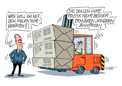 Cartoon: Gabelgestapeltes (medium) by RABE tagged merz,kanzler,koalition,union,spd,klingbeil,cartoon,karikatur,pressezeichnung,farbcartoon,tagescartoon,db,bahn,frühling,frühjahr,frühjahrsputz,ice,zug,blumenkasten,blumenkästen,esc,songcontest,gabelstapler,hörgeräte,zuhörer,erklärer,wahlniederlage,sachsen,anhalt,landtagswahl,afd,rechte,siegmund,unbeliebtheit,umfragetief,merz,kanzler,koalition,union,spd,klingbeil,cartoon,karikatur,pressezeichnung,farbcartoon,tagescartoon,db,bahn,frühling,frühjahr,frühjahrsputz,ice,zug,blumenkasten,blumenkästen,esc,songcontest,gabelstapler,hörgeräte,zuhörer,erklärer,wahlniederlage,sachsen,anhalt,landtagswahl,afd,rechte,siegmund,unbeliebtheit,umfragetief