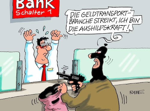 Cartoon: Geldtransporter streikt (medium) by RABE tagged ampel,ampelregierung,rot,grün,gelb,fdp,spd,grüne,rabe,ralf,böhme,cartoon,karikatur,pressezeichnung,farbcartoon,tagescartoon,inflation,einkommen,rente,rentenpaket,bruch,streit,neuwahlen,streik,arbeitskampf,gewerkschaft,geldtransport,geldtransportbranche,bank,bankräuber,überfall,bankraub,pistole,ampel,ampelregierung,rot,grün,gelb,fdp,spd,grüne,rabe,ralf,böhme,cartoon,karikatur,pressezeichnung,farbcartoon,tagescartoon,inflation,einkommen,rente,rentenpaket,bruch,streit,neuwahlen,streik,arbeitskampf,gewerkschaft,geldtransport,geldtransportbranche,bank,bankräuber,überfall,bankraub,pistole