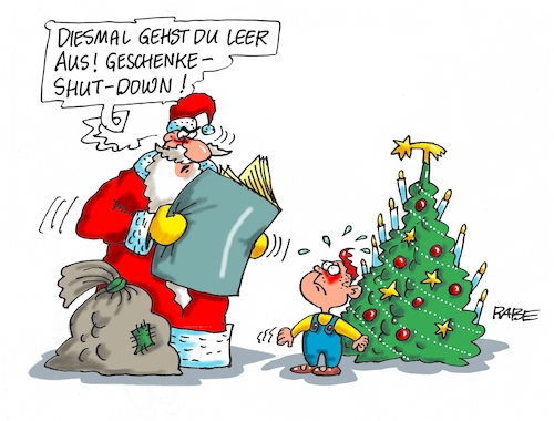 Cartoon: Geschenke Shut Down II (medium) by RABE tagged trump,präsident,weisses,haus,washington,toilette,klo,klodeckel,sanierung,erneuerung,oval,office,rabe,ralf,böhme,cartoon,karikatur,pressezeichnung,farbcartoon,tagescartoon,haushalt,dollars,kongress,mauer,mexiko,flüchtlinge,mauerbau,weihnachten,geschenke,bescherung,weihnachtsmann,shut,down,heiligabend,weihnachtsbaum,trump,präsident,weisses,haus,washington,toilette,klo,klodeckel,sanierung,erneuerung,oval,office,rabe,ralf,böhme,cartoon,karikatur,pressezeichnung,farbcartoon,tagescartoon,haushalt,dollars,kongress,mauer,mexiko,flüchtlinge,mauerbau,weihnachten,geschenke,bescherung,weihnachtsmann,shut,down,heiligabend,weihnachtsbaum