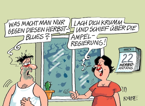 Cartoon: Herbstblues (medium) by RABE tagged herbst,herbstanfang,blätter,laub,laubbläser,herbststimmung,rabe,ralf,böhme,cartoon,karikatur,pressezeichnung,farbcartoon,tagescartoon,kalender,abreißkalender,herbstwind,herbst,herbstanfang,blätter,laub,laubbläser,herbststimmung,rabe,ralf,böhme,cartoon,karikatur,pressezeichnung,farbcartoon,tagescartoon,kalender,abreißkalender,herbstwind