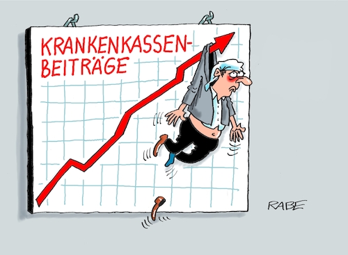 Cartoon: Kassenbeitag (medium) by RABE tagged ampel,ampelregierung,rot,grün,gelb,fdp,spd,grüne,rabe,ralf,böhme,cartoon,karikatur,pressezeichnung,farbcartoon,tagescartoon,inflation,einkommen,rente,rentenpaket,bruch,streit,neuwahlen,karl,lauterbach,krankenkasse,kassenbeiträge,kassenbeitrag,erhöhung,michel,diagramm,bilanz,pfeil,ampel,ampelregierung,rot,grün,gelb,fdp,spd,grüne,rabe,ralf,böhme,cartoon,karikatur,pressezeichnung,farbcartoon,tagescartoon,inflation,einkommen,rente,rentenpaket,bruch,streit,neuwahlen,karl,lauterbach,krankenkasse,kassenbeiträge,kassenbeitrag,erhöhung,michel,diagramm,bilanz,pfeil